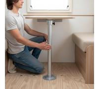 Ronyme Colonne de Support Réglable Pied de Table Pédestal de Table Support de Table en Alliage d'Aluminium Hauteur Ajustable, Pied De Table Télescopique Amovible DX0627, Noir, 455-740 Mm De Hauteur