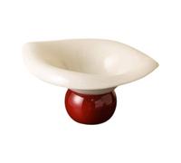 Ronyme Coupe décorative sur pied, porte-fruits, plateau de service multifonctionnel pour fruits, noix et autres aliments, idéal pour les mariages et les, Rouge Blanc