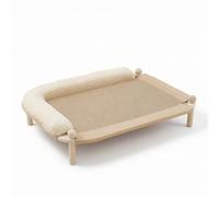 Ronyme Coussin de Repos pour Chat Lit pour Chat Panier pour Chat Canapé pour Chat avec Rebords Bois et Tapis Respirant Surélevé, 66cm, Style to 4