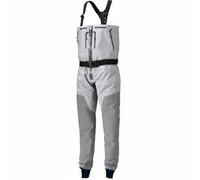 Ronyme Cuissardes de Pêche Étanches sans Bottes Ventre Waders Poitrine Pantalon Étanche de Rivière Salopette Imperméable Tissu 4 Couches avec Fermeture, Gris, XXL