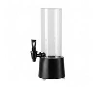 Ronyme Distributeur de Bière Colonne à Boisson Multicolore Éclairage LED Robinet Verseur Ambiance Festive Conçu pour Restaurants Soirées Partagées, Noir, Noir Lumière Blanche, 3L