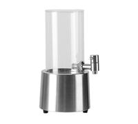 Ronyme Distributeur de Bière Colonne à Boisson Multicolore Éclairage LED Robinet Verseur Ambiance Festive Conçu pour Restaurants Soirées Partagées, Argent, Acier Inoxydable Lumière Blanche, 2L