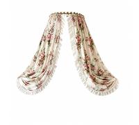 Ronyme Drapé Décoratif Imprimé Fleurs Roses Feuillage Vert pour Sublimer la Tête dans Une Pièce Cosy Adapté pour Décoration Intérieure