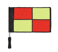 Ronyme Drapeau de Signalisation Arbitre Accessoire d'Arbitrage Terrain avec Inox Poignée Ergonomique Matériau Motif Quadrillé Contrasté Adapté aux Entraînements Séances Pédagogiques