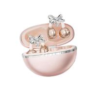 Ronyme Écouteurs Ouverts élégants à Clipser, légers et Confortables, avec Boucle d'oreille Amovible en Forme de nœud Papillon, pour Le Travail, Le, Or Rose