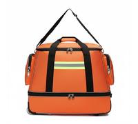Ronyme Emergency Response Case Valise d'urgence à roulettes Sac Intervention Grande Capacité Organisation Casques Gants Outils avec Poignée Télescopique, Array, Orange