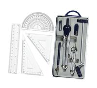 Ronyme Ensemble de géométrie, équerres, outils de dessin, rapporteur de mathématiques pour ingénieur, fournitures de classe d'architecture, Style B