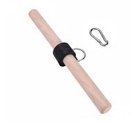 Ronyme Entraîneur de Force de l'Avant-bras Rouleau de Poignet Appareil de Poignet Renforcement de la Prise Barre en Hêtre Construction Stable Installation, Barre En Bois De 40 Cm