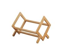 Ronyme Étagère de Bureau en Bambou Bibliothèque de Table Rangement Dossiers Support Livres Design Montage Stable Convient aux Étudiants Professionnels Maison Bureau Salon, Naturel, 33CM