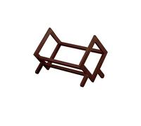 Ronyme Étagère de Bureau en Bambou Bibliothèque de Table Rangement Dossiers Support Livres Design Montage Stable Convient aux Étudiants Professionnels Maison Bureau Salon, Noyer, 33CM