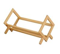 Ronyme Étagère de Bureau en Bambou Bibliothèque de Table Rangement Dossiers Support Livres Design Montage Stable Convient aux Étudiants Professionnels Maison Bureau Salon, Naturel, 50CM