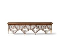 Ronyme Étagère Murale Étagère Décorative Tablette Suspendue Meuble Mural Plateau d'Exposition en Bois de Sapin et MDF Sculptée et Patine Ancienne pour, 80 18 17cm, Grand Modèle-A1624