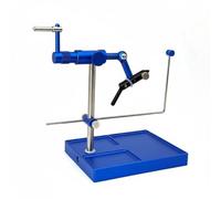 Ronyme Étau de Montage Mouche pour Pêche Accessoire d'attache Hameçon Rotation Base Aluminium Dispositif Réglable Structure Stable Convenant à la Fabrication Artisanale Atelier Passionnés, Bleu