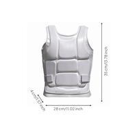 Ronyme Gilet de Arts Martiaux Torse Poitrine Abdomen Protecteur Plaque Carapace Rembourrage Segmenté Moulé Ajustable Bretelles sans Manches Confort Mouvement