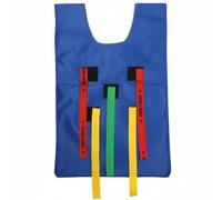 Ronyme Gilet d'Entraînement Enfant Gilet de Jeu Gilet d'Activité Veste d'Éducation Physique avec Queue à Saisir Tissu Oxford Robuste Léger pour Liberté de, Blue, Child