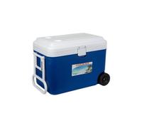 Ronyme Glacière Portable à roulettes pour Aliments et Boissons avec Roue et Poignée Corps Rigide à Verrouillage Frontal Performance Thermique Élevée Adaptée, Bleu