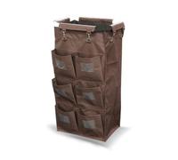 Ronyme Housse Chariot Linge Sac Ménage Grand Sac Linge Sale Transport Linge Collecte Serviettes Rangement Draps Toile Oxford, Sac Double Face avec 6 Petites Poches, 85 Cm De Hauteur