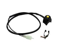 Ronyme Interrupteur de Moto ATV, 7/8 ", 22mm, Interrupteur de démarrage et d'arrêt, Bouton Poussoir monté sur Guidon, 12V, pour Mini-Motos, Jaune