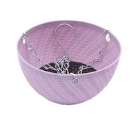 Ronyme Jardinière Suspendue Corbeille de Plantation et Cache-Pot Décoratif Panier à Fleurs avec Auto-arrosage et Trou de Drainage pour Intérieur Extérieur, Violet