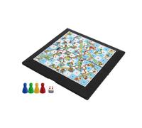 Ronyme Jeu de serpents et échelles, jeu de voyage portable, jeu de société familial interactif, traditionnel pour les écoles, les enfants, les amis, en plein