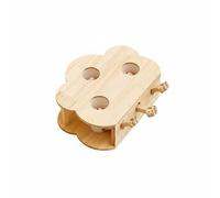 Ronyme Jeu Interactif pour Chat Jouet Puzzle Bois Cognitive Approche Chasse Format Compact Adapté à Chat Domestique et Espace Intérieur, Jeu De Taupe en Bois Massif À 3 Trous