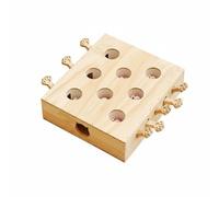 Ronyme Jeu Interactif pour Chat Jouet Puzzle Bois Cognitive Approche Chasse Format Compact Adapté à Chat Domestique et Espace Intérieur, Jeu De Taupe en Bois Massif À 8 Trous