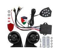 Ronyme Klaxon électronique de Voiture, régulateur 12V, klaxon de contrôleur Musical Universel pour véhicules, Bateaux, camions, Voitures, Klaxons de Train