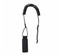 Ronyme Laisse de Surf Coiled Paddle Laisse de Planche Cordon de Sécurité Dragonne de Cheville Enroulement Extensible Réduit Les Accrochages TPU Souple, Noir