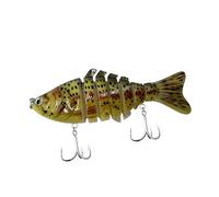 Ronyme Leurres de pêche avec hameçon, appâts nageurs, crankbaits, hameçons métalliques à enfoncement Lent, leurres durs, Jaune Noir