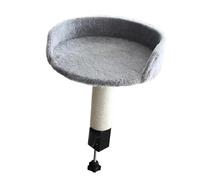 Ronyme Lit de Bureau pour Chat d'intérieur, perchoir surélevé pour Chat, Meuble pour Chaton, lit pour Animaux de Compagnie, hamac Rond et Doux pour, Gris