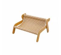Ronyme Lit Griffoir pour Chat Nid Grattoir avec Surface de Griffoir Tressée et Armature en Bois Stable Offrant Un Espace de Courbé Adaptée aux Félins, Cooling Mat Style