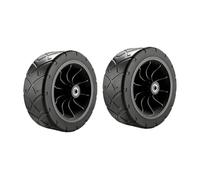 Ronyme Lot 2 Roues Rechange Pliables pour Chariot, pneus Plage antidérapants, Entretien brouette pour pelouse, Sable, Route, Camping, 8 Pouces Road Black