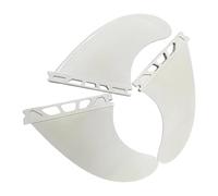 Ronyme Lot de 3 ailerons de Planche de Surf à dégagement Rapide, Accessoires de Remplacement Professionnels, Portables et Pratiques, de qualité supérieure, Blanc