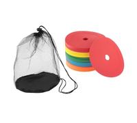 Ronyme Lot de 50 Disque d'Entraînement de Football, Disque de Marquage avec Support Noir, Équipement d'Entraînement de Avancé, Plots Plats Antidérapants de 15 cm avec Sac de Transport