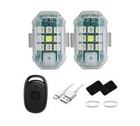 Ronyme Lumière stroboscopique LED Anti-Collision, 7 Couleurs, Voyant d'avertissement réglable, lumière de vélo pour Motos, Scooters, camions, 2 Lumière