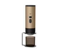Ronyme Machine à Portable Compatible Capsules Machine à Café Portable 2 En 1 Cafetière Déplacement pour Campeurs, Nomades, Camping, Bureau, Voiture, Champagne, Standard