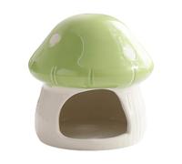 Ronyme Maison en céramique pour Hamster, Habitat Robuste, extérieur, Polyvalent, créatif, en Forme de Champignon, cachette pour Petits Animaux, pour, Vert