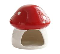 Ronyme Maison en céramique pour Hamster, Habitat Robuste, extérieur, Polyvalent, créatif, en Forme de Champignon, cachette pour Petits Animaux, pour, Rouge