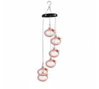 Ronyme Mangeoire à Oiseaux Carillon Éolien Distributeur Nectar Suspendu Nourrisseur Huppé Décoration Jardin Ornement Cour Plastique Léger Installation Simple, Rouge, Rouge