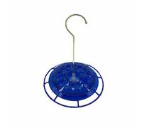 Ronyme Mangeoire Distributeur Nectar Plateau Suspendu avec Ports Multiples Plastique et Métal Barrière Contre Insectes Entretien Simplifié Convient au Jardin Balcon Terrasse, Bleu