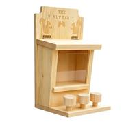 Ronyme Mangeoire Suspendue Écureuil Boîte Alimentaire Rongeur en Pin avec Couvercle Articulé et Tablette Frontale Adaptée aux Balcons Jardins Troncs d'arbre Observation de
