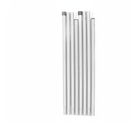 Ronyme Mât de Tente Poteau de Support Piquet de, Argent, 25mm Une Paire De Huit Sections 2,4 Mètres De Long, Paroi De Tube Épaissie
