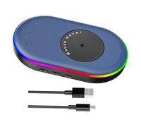 Ronyme Mice Jiggler, Un déplace-Souris Robuste, léger, Stable et Pratique, Portable pour Maintenir l'ordinateur allumé et Silencieux pour Le télétravail, Bleu Noir