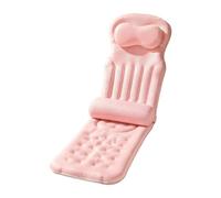 Ronyme Oreiller bain intégral, coussin cou et oreiller baignoire multifonctionnel pour un soutien complet du dos, la tête et la nuque, Rose