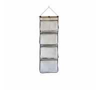 Ronyme Organisateur Mural de Rangement Poche Suspendue Filet de Placard Quatre Poches en Maille avec Barre Bois pour sous-vêtements et Accessoires Frais et, Black
