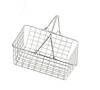 Ronyme Panier de Courses en métal Robuste avec poignée pour Fruits, Jouets, Bureau, Garde-Manger, Cuisine