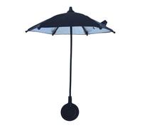 Ronyme Parapluie de téléphone pour Le Soleil, Mini Accessoire de Protection Solaire Pliable et réglable avec Anneau de téléphone Rotatif pour Une Utilisation, Noir