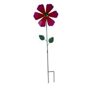 Ronyme Piquet de Jardin en métal pour Fleurs, Ornement, Installation Facile, décoration printanière, Piquet décoratif pour Garage, Rose Rouge