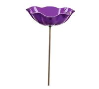 Ronyme Piquet de Jardin, mangeoire à Oiseaux Robuste et décorative, Bain d'oiseaux Polyvalent pour l'extérieur, Bol pour Abeilles, Cadeau pour Le, Violet
