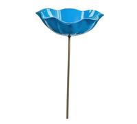 Ronyme Piquet de Jardin, mangeoire à Oiseaux Robuste et décorative, Bain d'oiseaux Polyvalent pour l'extérieur, Bol pour Abeilles, Cadeau pour Le, Bleu